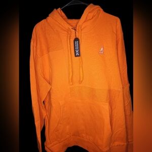 Kangol Vibrant Orange Hoodie with Logo Mens XL
